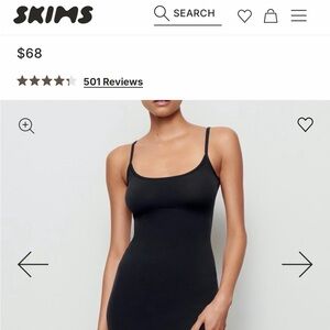 SKIMS Elegant Black Slip Dress